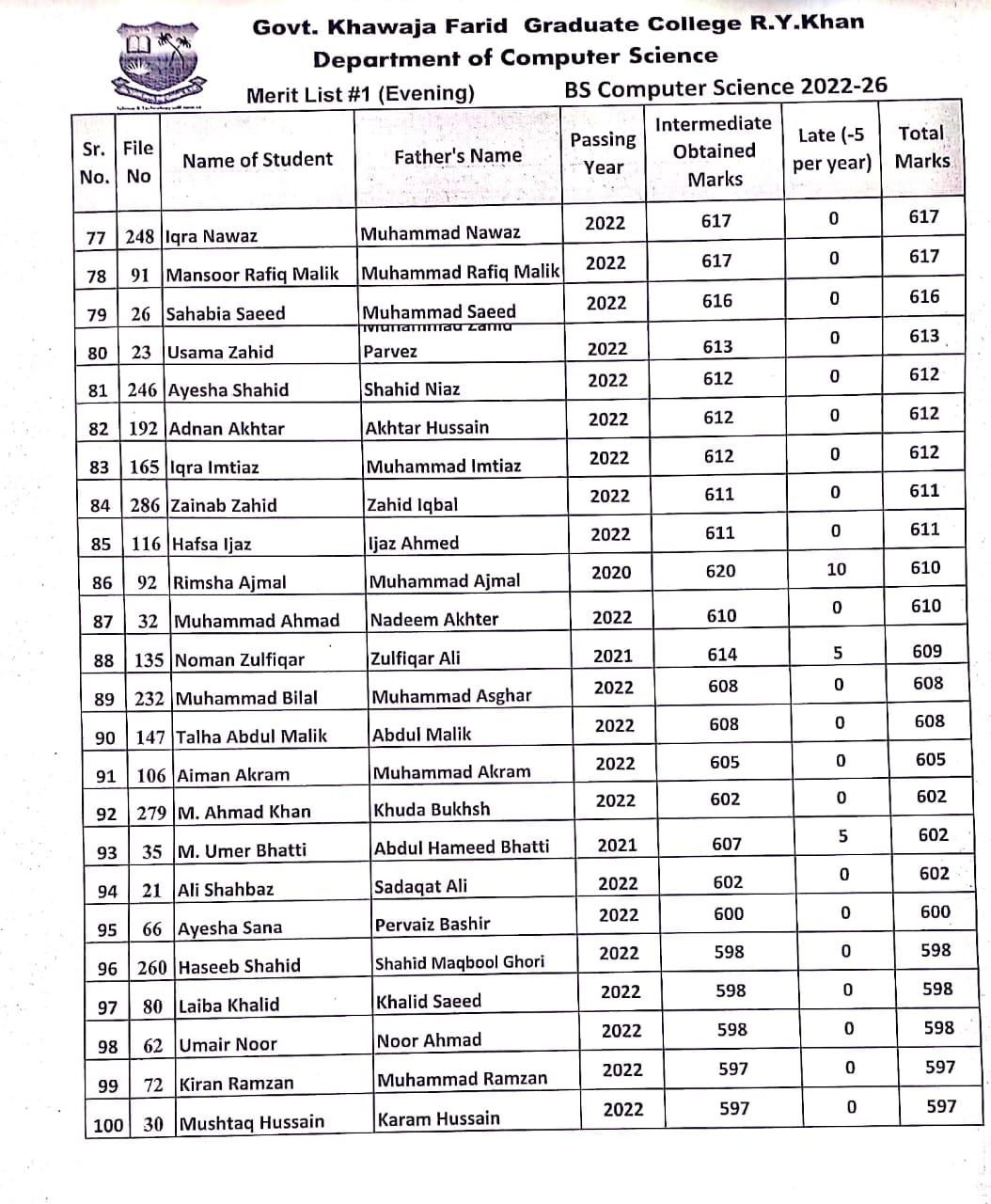 Result Notification